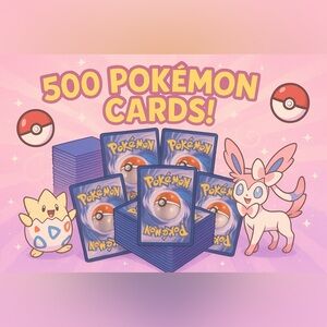 500+ Pokemon Trading Card Lot